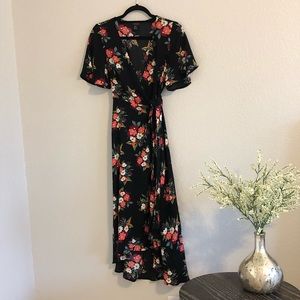 Floral wrap dress